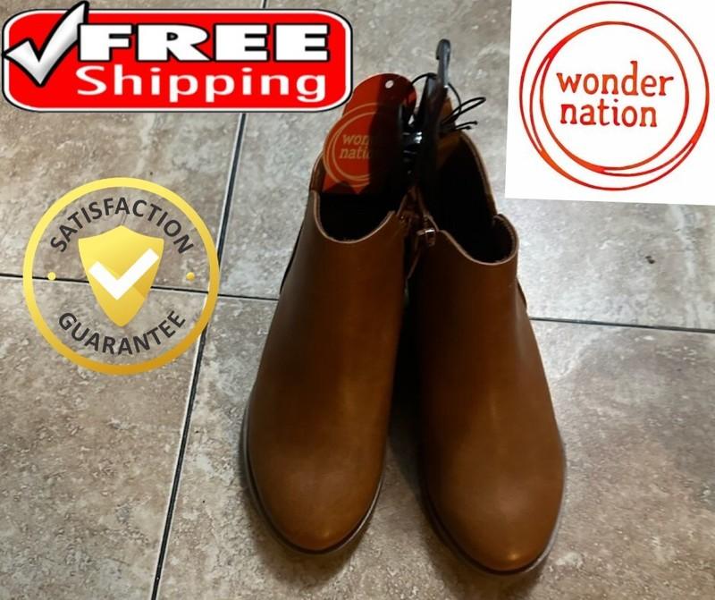 Wonder Nation TODDLER Girl's size 8 Fashion Ankle Booties Color Chestnut BROWN