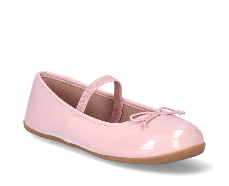 WONDER NATION Toddler Girls Size 1 Bow Ballet Flat Shoes • Blush