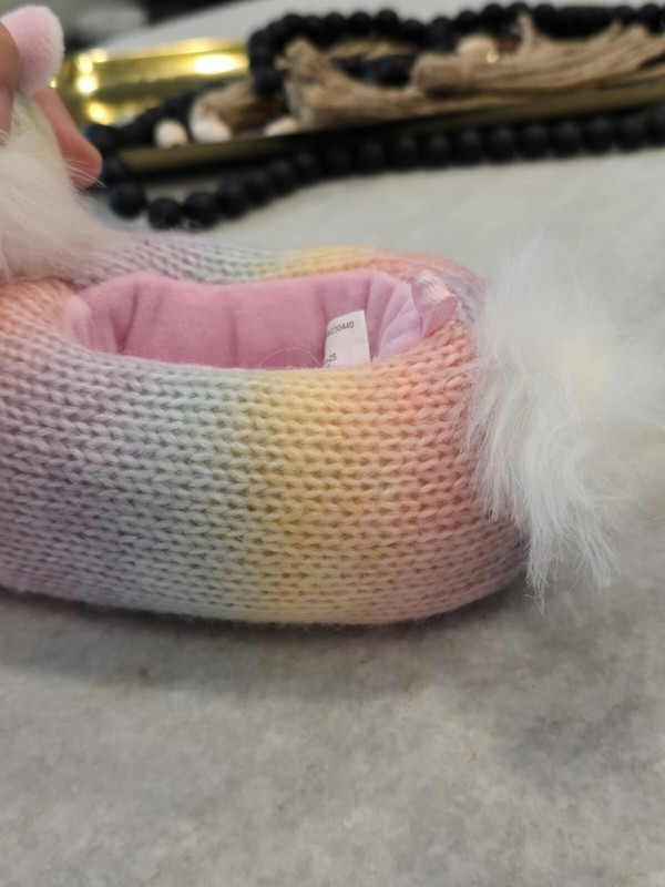 Wonder Nation Toddler Girls Unicorn Slippers Size 7-8