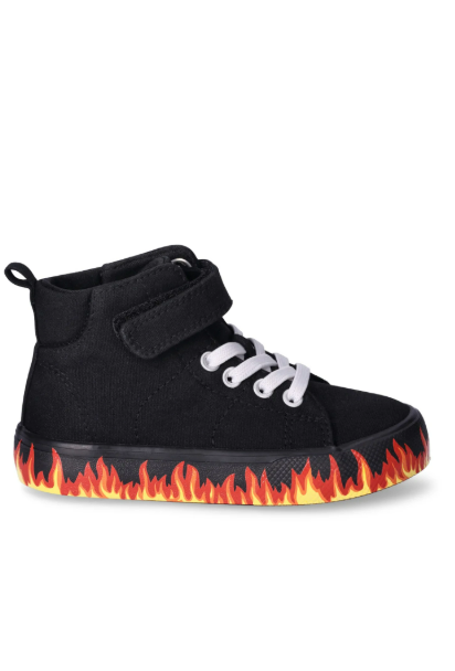Wonder Nation Toddler Kids Casual Flame High Top Black Toddler Size 10