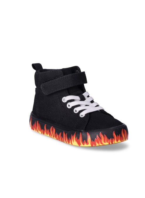 Wonder Nation Toddler Kids Casual Flame High Top Black Toddler Size 10