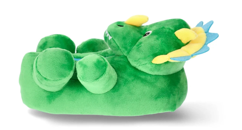 Wonder Nation Toddler Size 9-10 Green Triceratops Dino Slippers NEW
