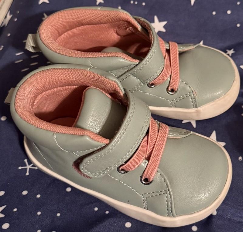 Wonder Nation Toddler Unisex Adaptive High Top Sneakers Size 6 Green