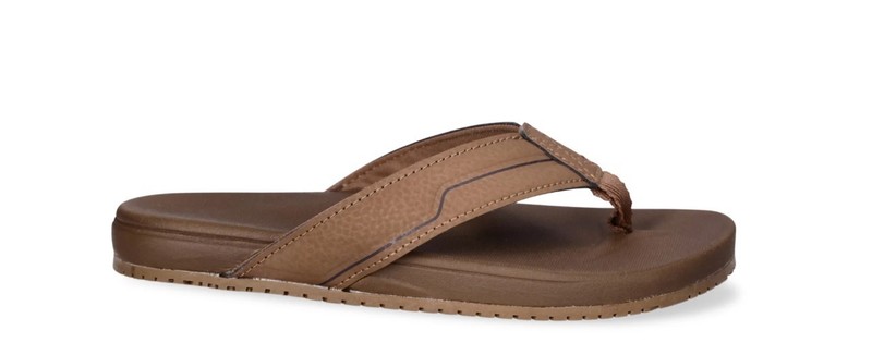 Wonder Nation Youth Big Boy's Brown Casual Flip Flops Sandals Various Sizes NEW