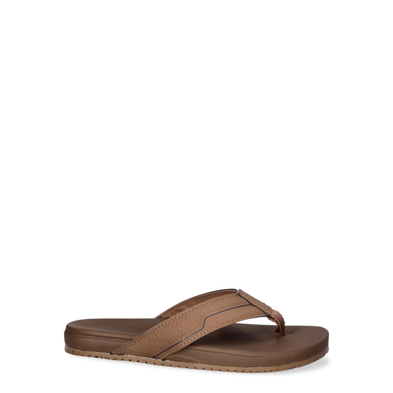 Wonder Nation Youth Big Boy's Brown Casual Flip Flops Sandals Size 13/1 NEW