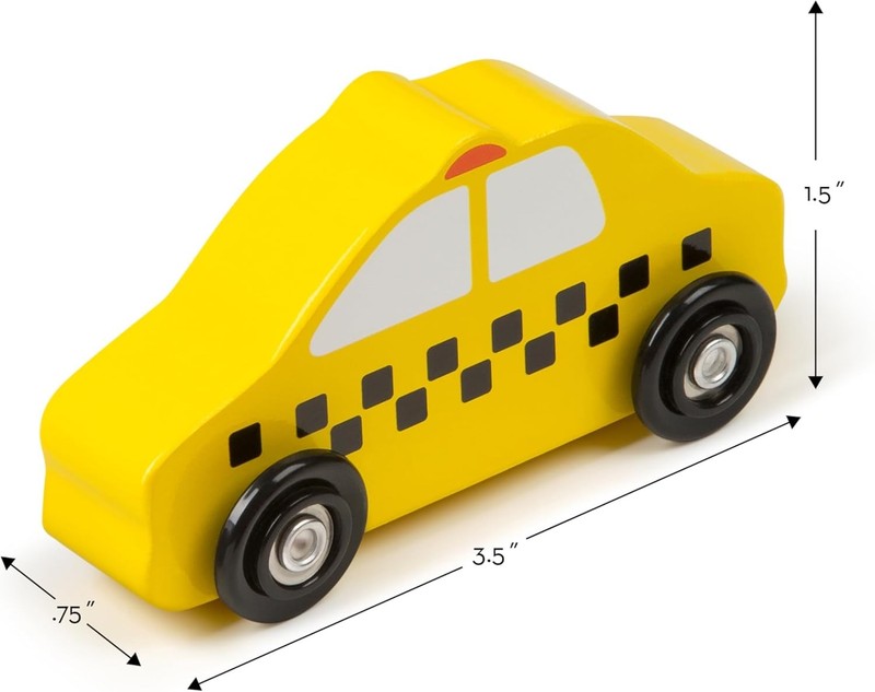 Wooden Cars Vehicle Set In Wooden Tray