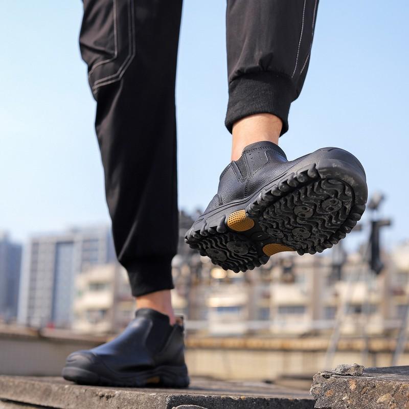 Work Shoes For Men Composite Toe Water Resistant Anti-smash Casual Safety Shoes