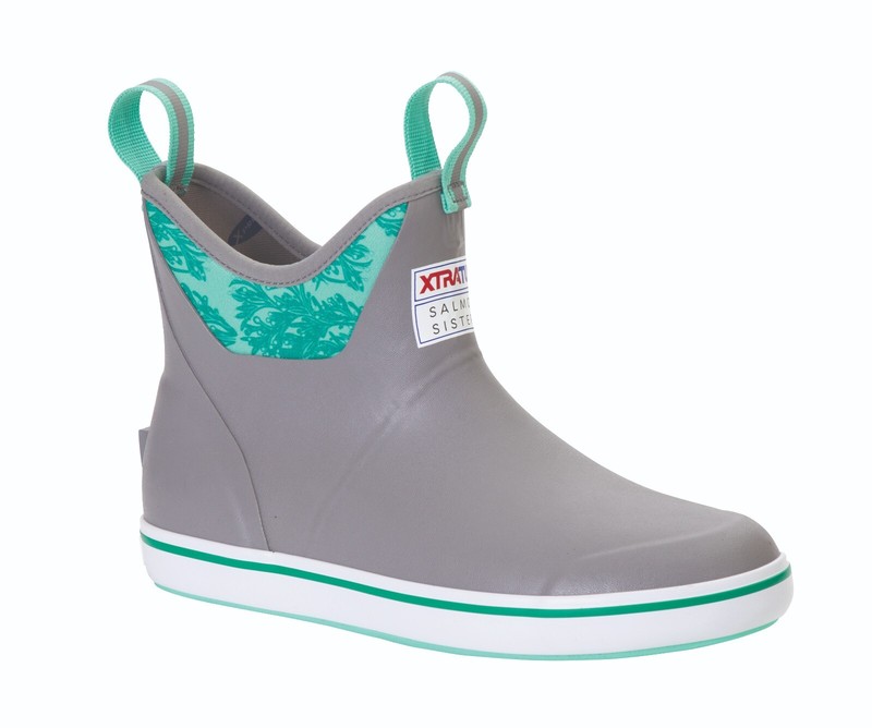 Xtratuf 6 in Ankle Deck Boot - Womens Gray/kelp 7