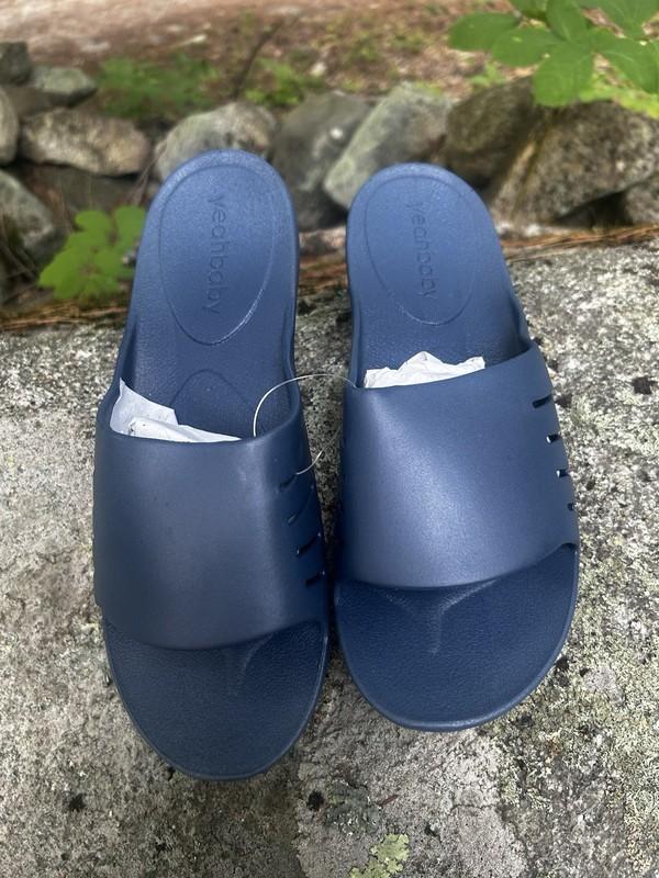 Yeah Baby Unisex L Mystic Blue Flexible Slide Spa Comfort Grip Sole Sandals