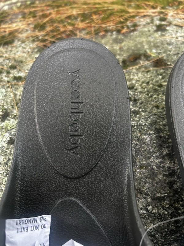 Yeah Baby Unisex XL Black Chocolate Flexible Slide Spa Comfort Grip Sole Sandals