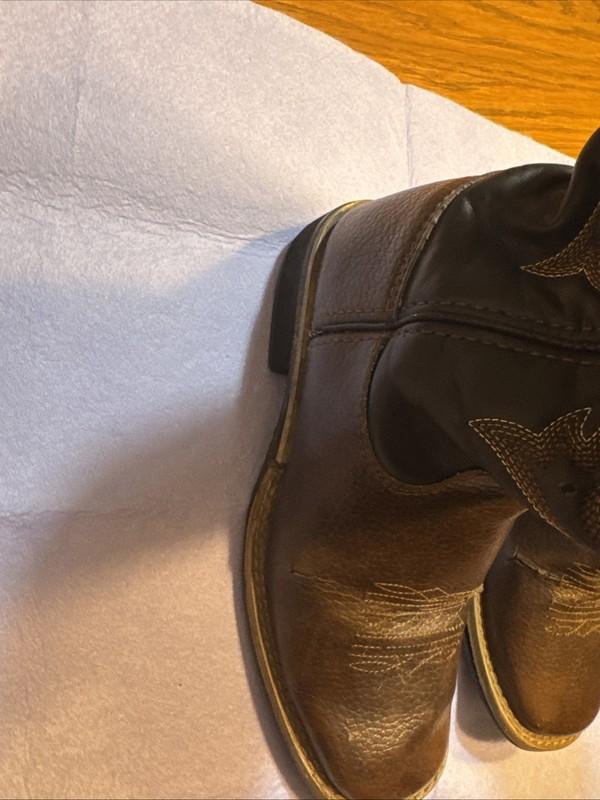 Youth 12 Austin Trading Co Boots Black And Brown Square Toe