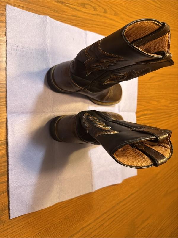 Youth 12 Austin Trading Co Boots Black And Brown Square Toe