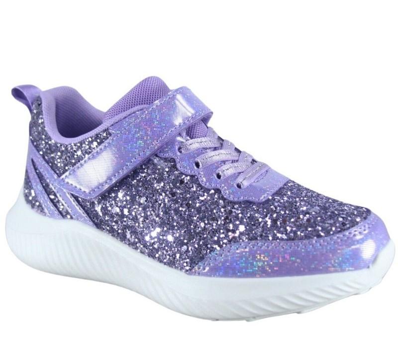 Youth Girl's Kid's Slip On Strap Glitter Sneakers Athletic Walking Shoes NEW