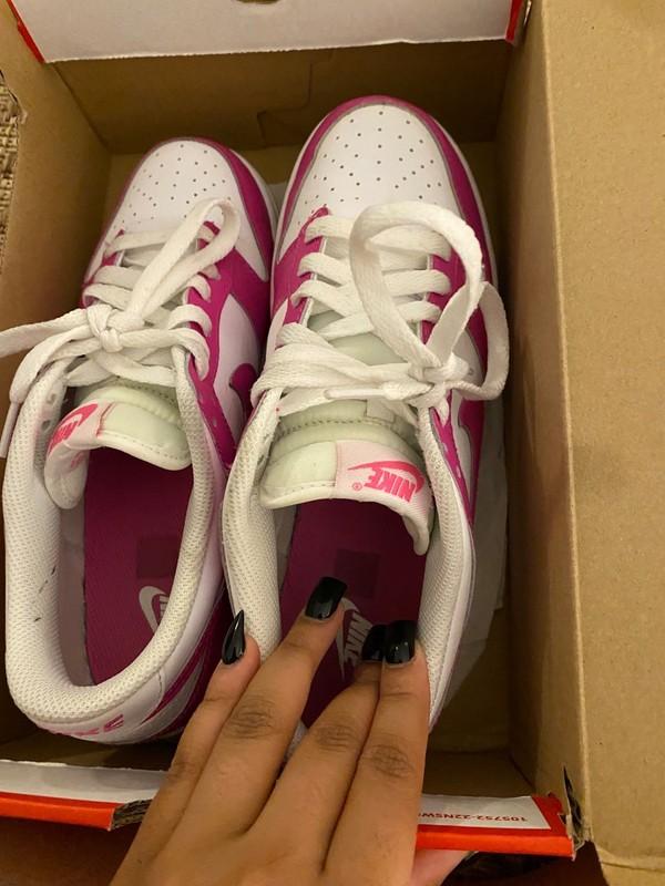 Youth Girls Cute Nike Dunk Low Fuchsia And White 7 Youth
