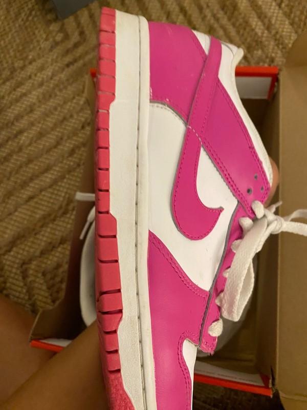 Youth Girls Cute Nike Dunk Low Fuchsia And White 7 Youth