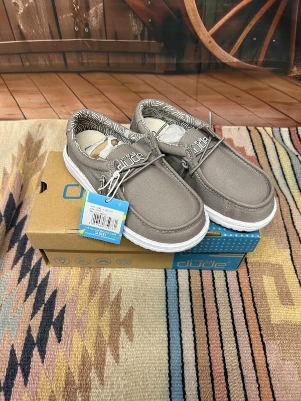 Youth Hey Dude Wally Grey Shoe