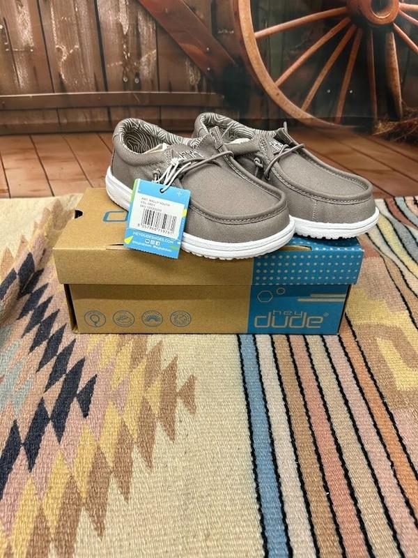 Youth Hey Dude Wally Grey Shoe