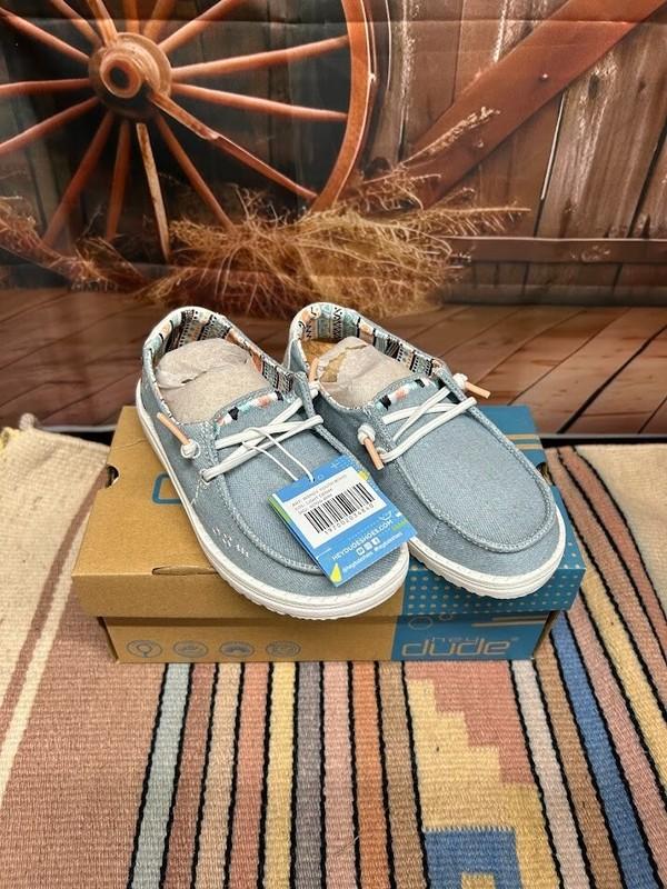 Youth Hey Dude Wendy Boho Light Denim Shoe