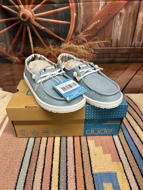 Youth Hey Dude Wendy Boho Light Denim Shoe