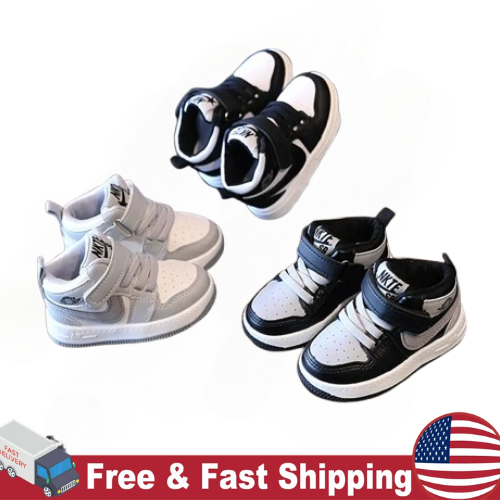 Zapatillas Altas Para Niño Pequeño Talla 22 Negro Blanco Y Gris