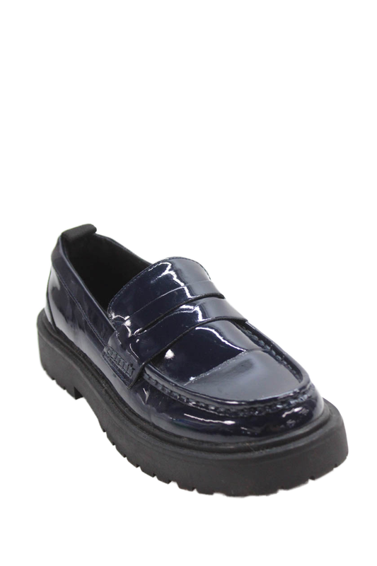 Zara Womens Slip-On Low Heeled Casual Penny Loafers Solid Blue Size 8