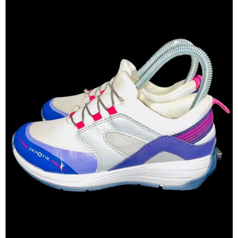 ZeroTie "Soft Hill" Girls Running White Purple Lightweight Drifter Sneakers 2