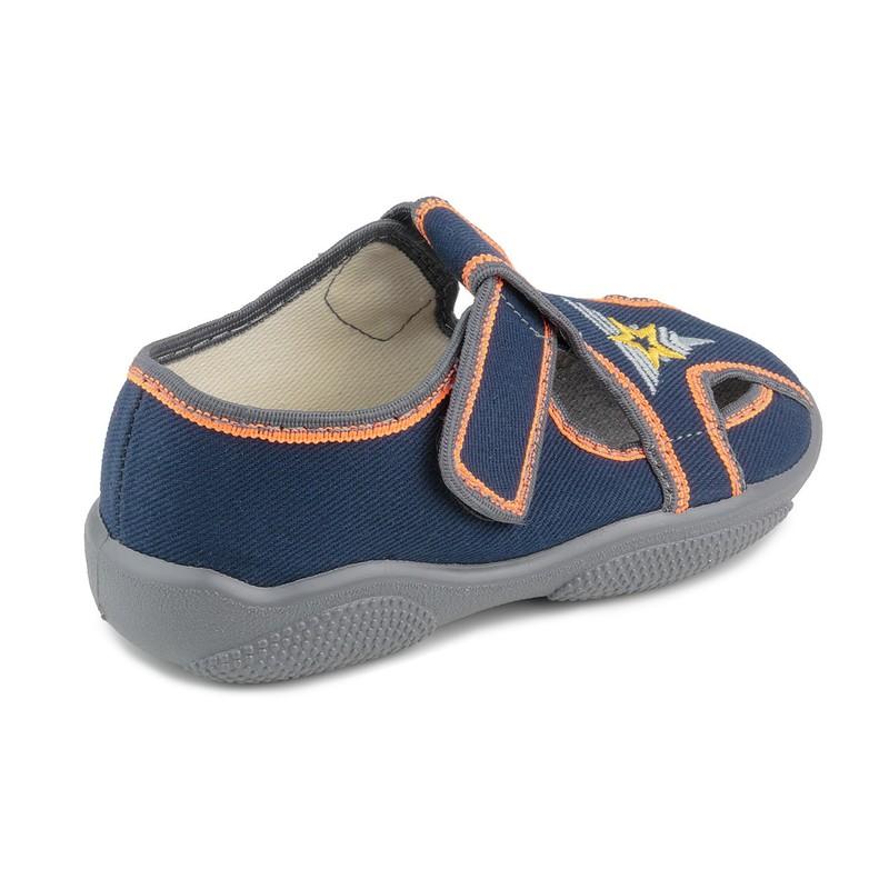 Zetpol Rafal Navy Blue Natural Canvas Fisherman Sandal 30 EU / 13 US