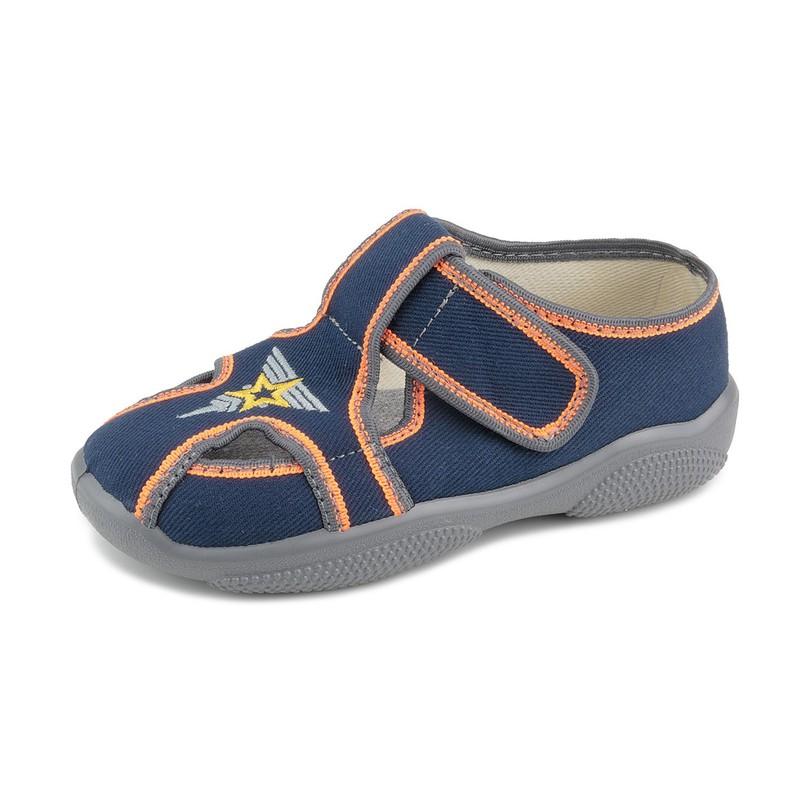 Zetpol Rafal Navy Blue Natural Canvas Fisherman Sandal 30 EU / 13 US