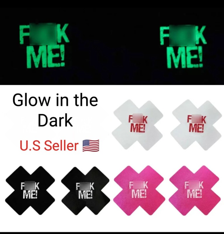 1 Pair of F**k Me Nipple Pasties Glow-in-the-Dark Sexy Breast Nipple Cover