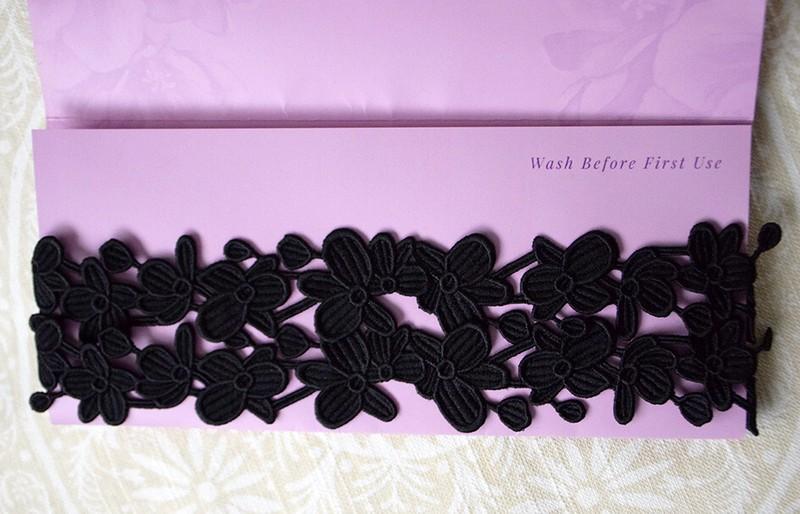 1 Pair Super Lady Long Flower Bra Strap(s) Women's Size L Black Adjustable