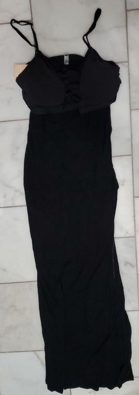1- Popilush Women’s Black Knit Shapewear Long Sleeveless Dress XXL