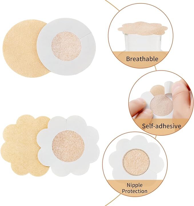 10 Pcs Invisible Disposable Breast Pasties Adhesive Nipple Cover Stickers Bra