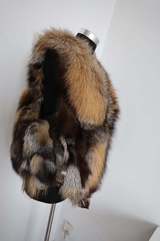 100% Genuine Fox Fur Vest /fur Jacket/ Fur Scarf/ Cape//brown Fur Collar /shawl