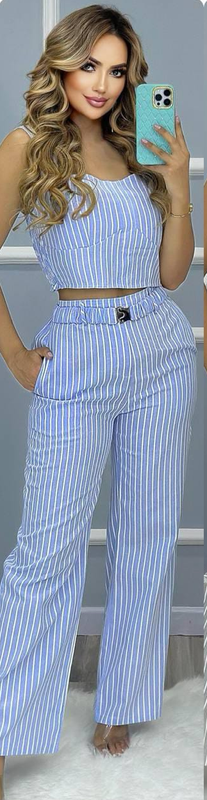 100% Original Colombian Set. Conjunto Pantalon-Blusa. Size: S