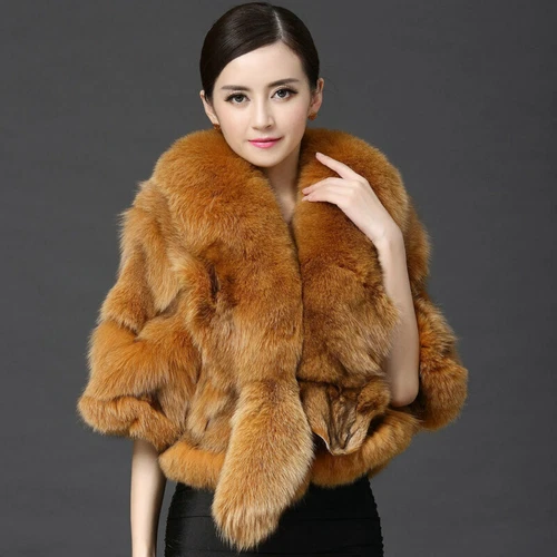 100% Real Fox Fur Coat Fur Outwear Parker Fur Coat Luxury Fur Short Jacket