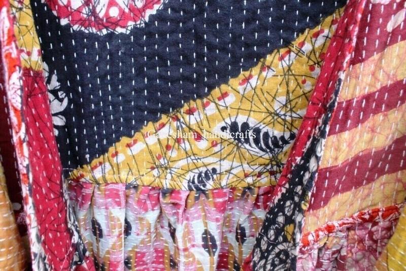10Pc Lot Indian Cotton Vintage Handmade Women Winter Wear Kantha Jacket Coat