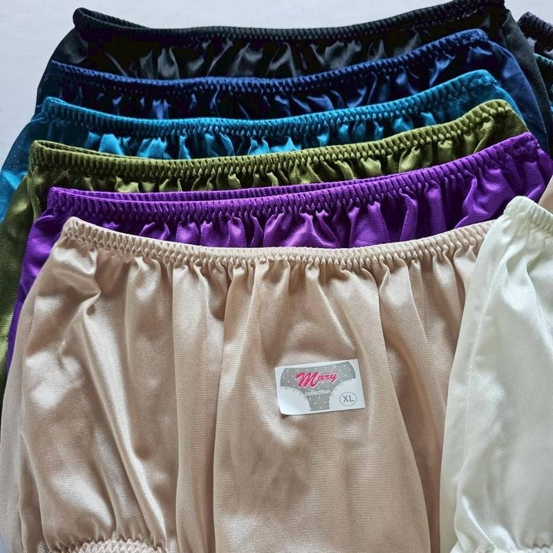 12 Nylon Granny Panties Comfort Underwear Woman Man Briefs High Waist 36"-42" XL
