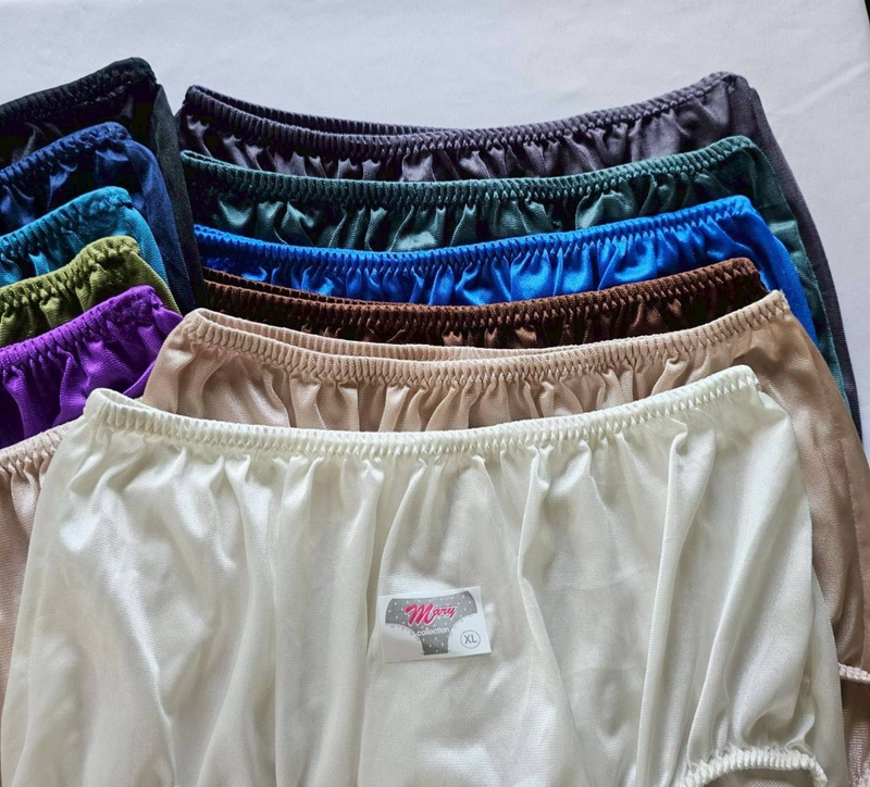 12 Nylon Granny Panties Comfort Underwear Woman Man Briefs High Waist 36"-42" XL