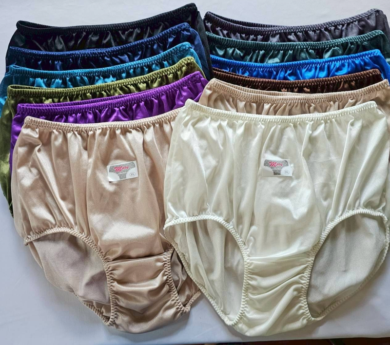 12 Nylon Granny Panties Comfort Underwear Woman Man Briefs High Waist 36"-42" XL