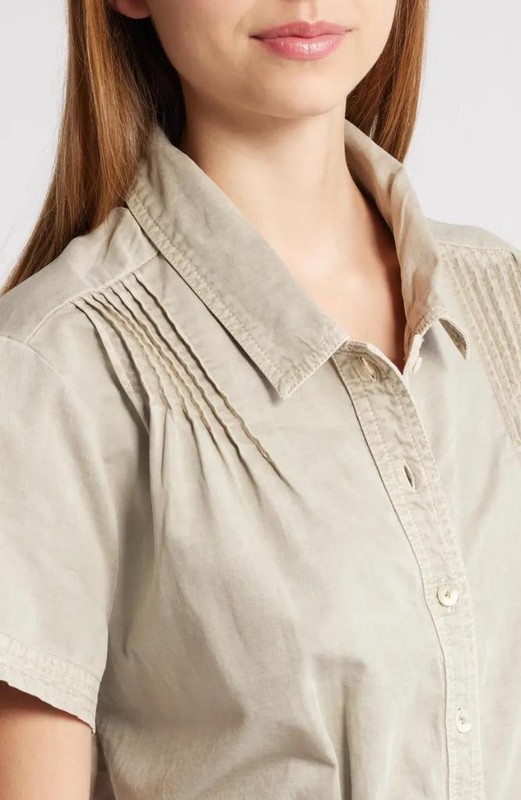 $128 - Free People Keep It Crisp Shortall In Jack Rabbit Size S