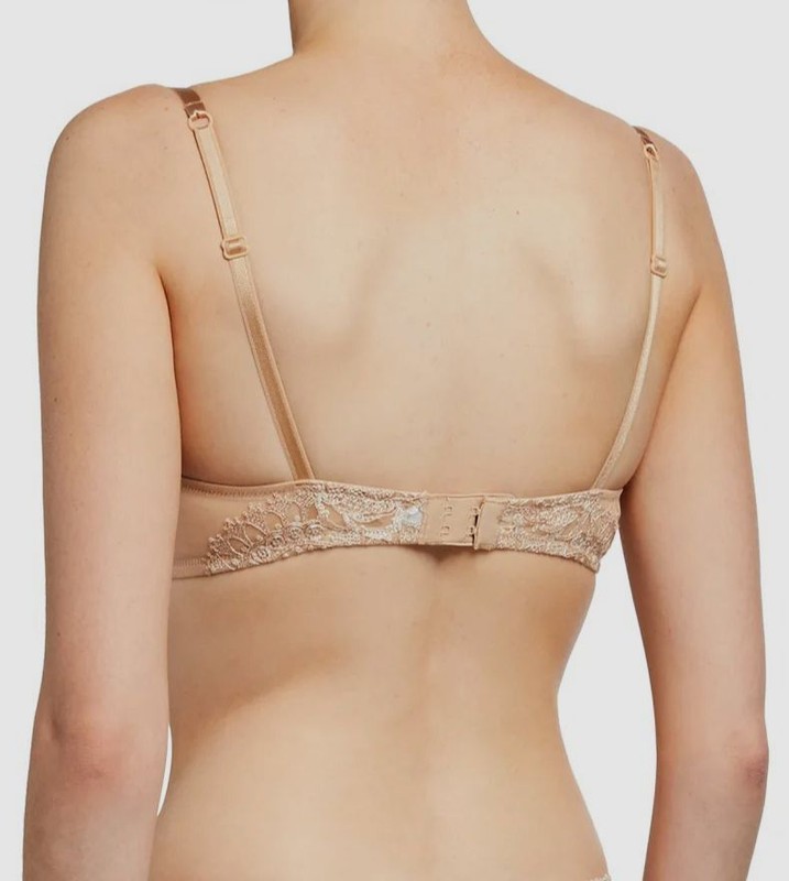 $183 Lise Charmel Women's Beige Ecrin Glamour Demi Cup Underwire Bra Size 36C