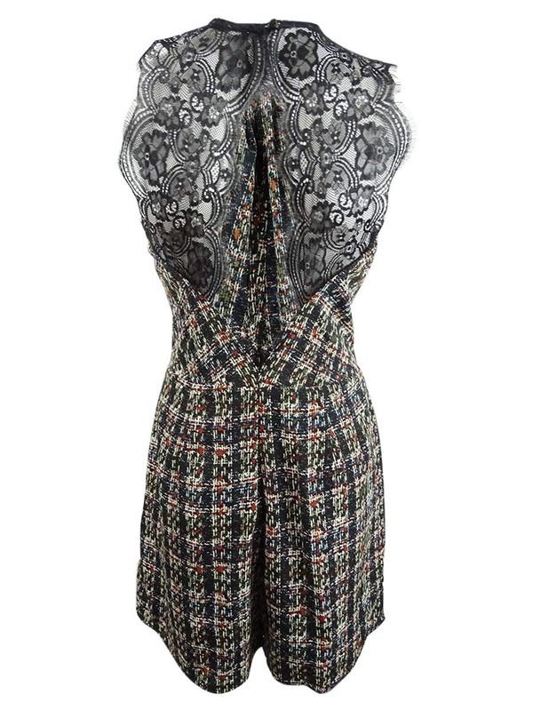 19 Cooper Women's Tweed Plaid Halter Romper