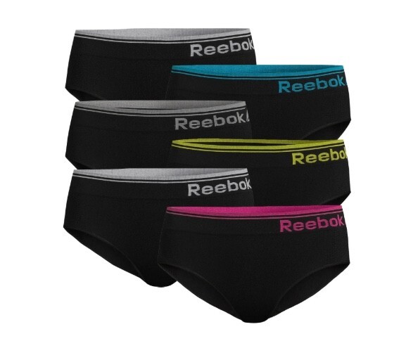 (2 or 6 Pair) Reebok Women's Stretch Performance Seamless Hipster Panties