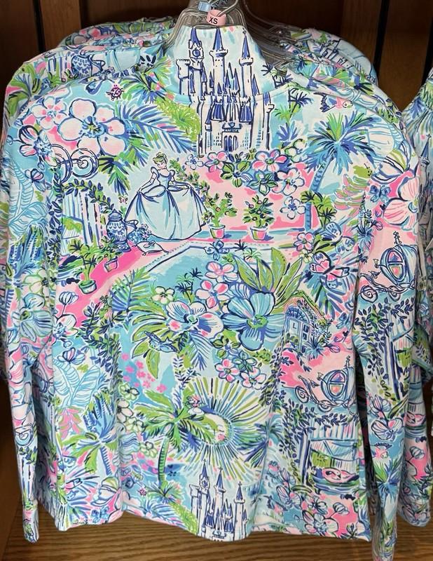 2025 Disney Parks Cinderella Jacket Lilly Pulitzer Large Leona Full Zip Castle