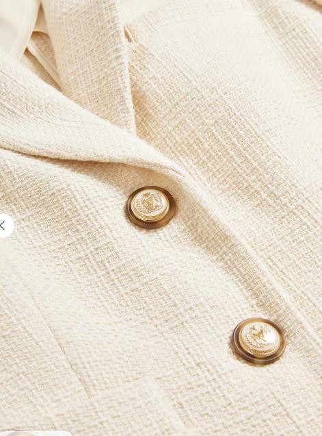 2025 NEW AUTHENTIC VERONICA BEARD Terre Cotton Dickey Jacket In Ecru $798