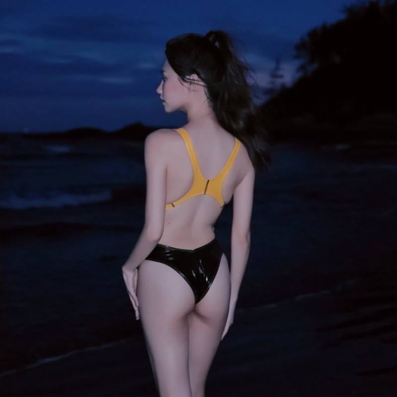 2025 Women Oil Glitter Pu Leather One-piece High Cut Swimwear Bodysuit Leotards