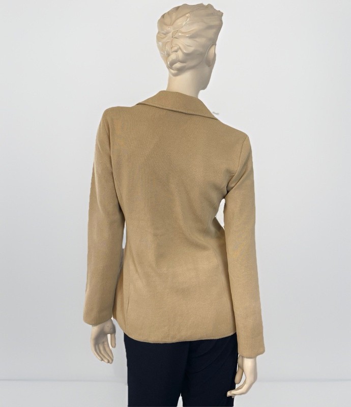 $225 LAUREN Ralph Lauren Women’s Tan L Cotton Blend Knit Sweater Blazer New