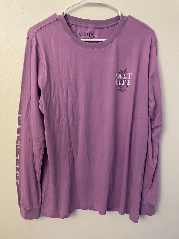 241M- NWT Salt Life Women Long Sleeve T-Shirt Size MED Salt Wash *Ultra Soft*