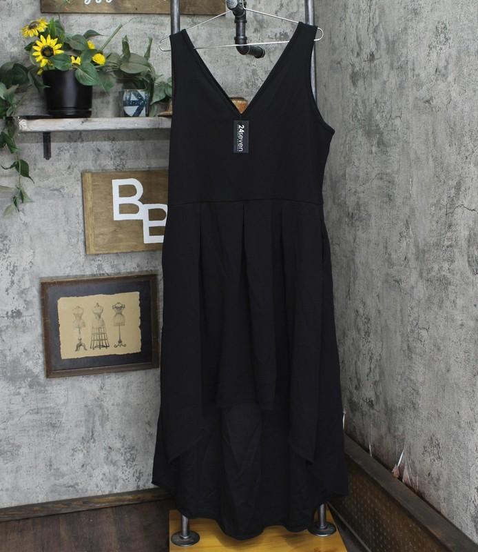 24seven Comfort Apparel Women's Plus Size High Low Party Dress P0206025 2X