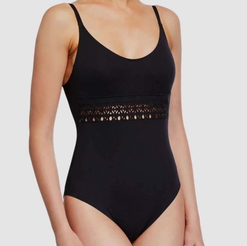 $253 Lise Charmel Women's Black 'Ajourage Couture' One Piece Swimsuit Size S